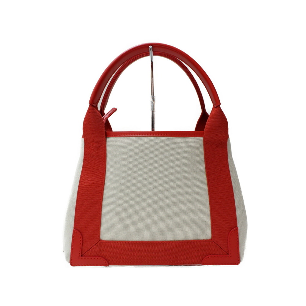 BALENCIAGA Navy Blue Cabas XS leather canvas red off white pouch - Picture 4 of 7